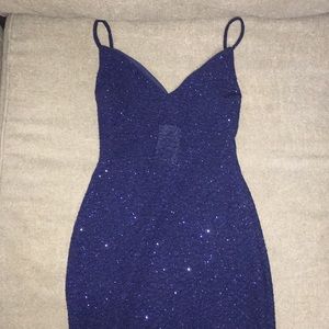 COPY - Brand new sparkly above knee fitted navy dress